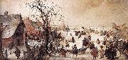 Hendrick Avercamp Winter Scene on a Canal painting